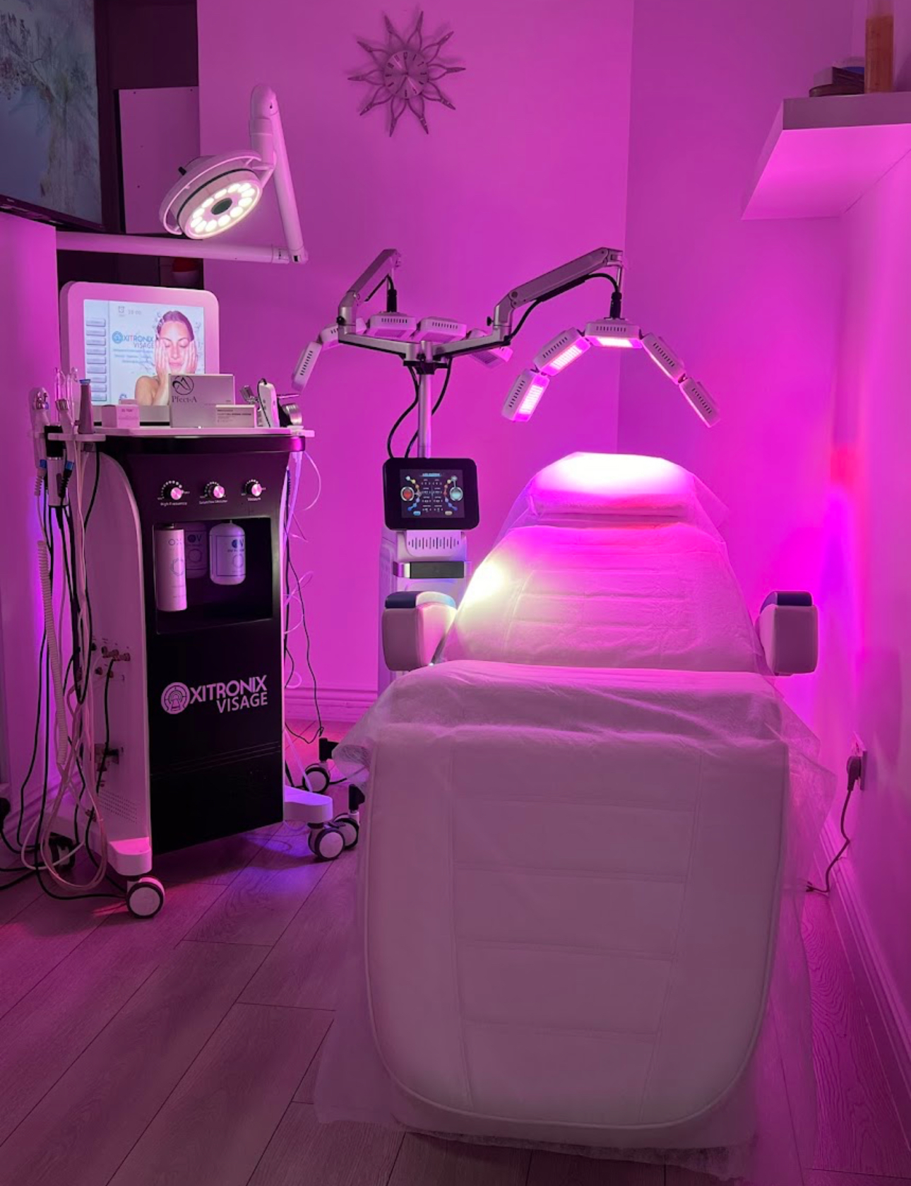 Treatment room in LED light